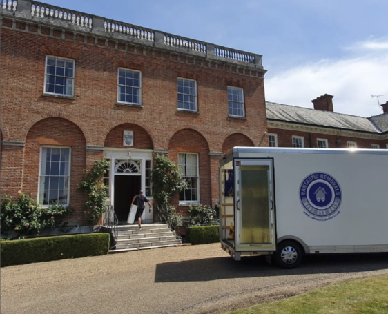Vantastic Removals team expertly moving a grand countryside estate's contents to our storage.