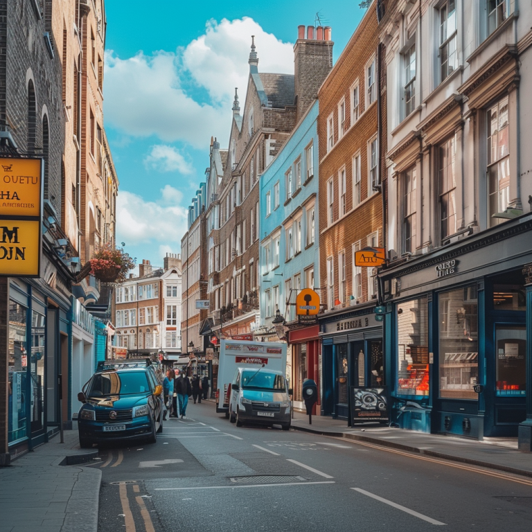 Illustration comparing Vantastic Removals' organized and stress-free moving service with chaotic, disorganized cheaper alternatives in London, featuring a calm family and a stressed individual against a stylized London skyline.