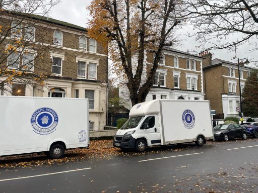 Vantastic Removals team in action, carefully loading belongings into a van for a house move in the upscale Kensington, London